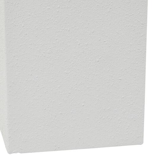 White Contemporary Garden Stool, 17" x 17" x 24"
